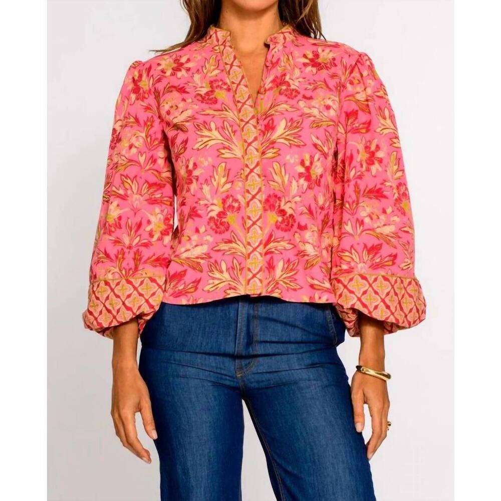 NEW ELIZABETH JAMES THE LABEL women's emily top in hot pink - Picture 3 of 3